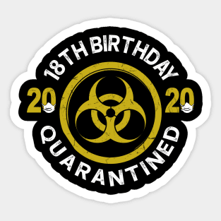 18Th Birthday 2020 Quarantined Graduation Sticker